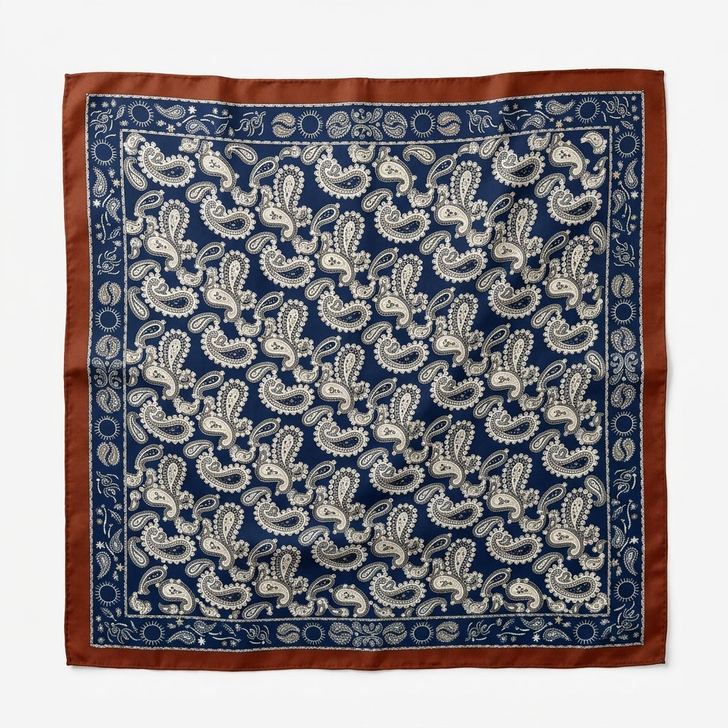 Woll-Seiden-Schal mit klassischem Paisley-Muster