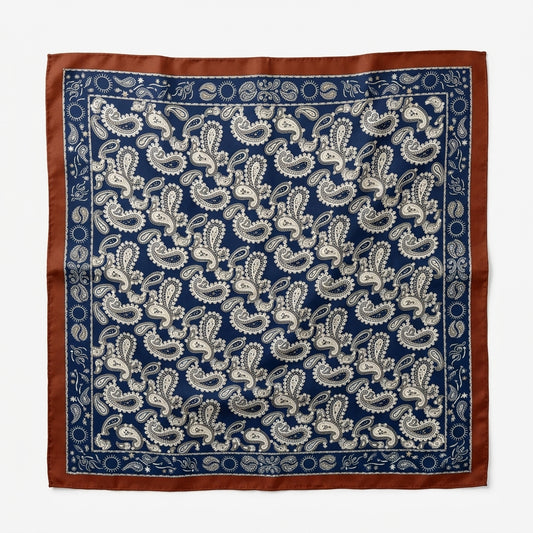 Woll-Seiden-Schal mit klassischem Paisley-Muster