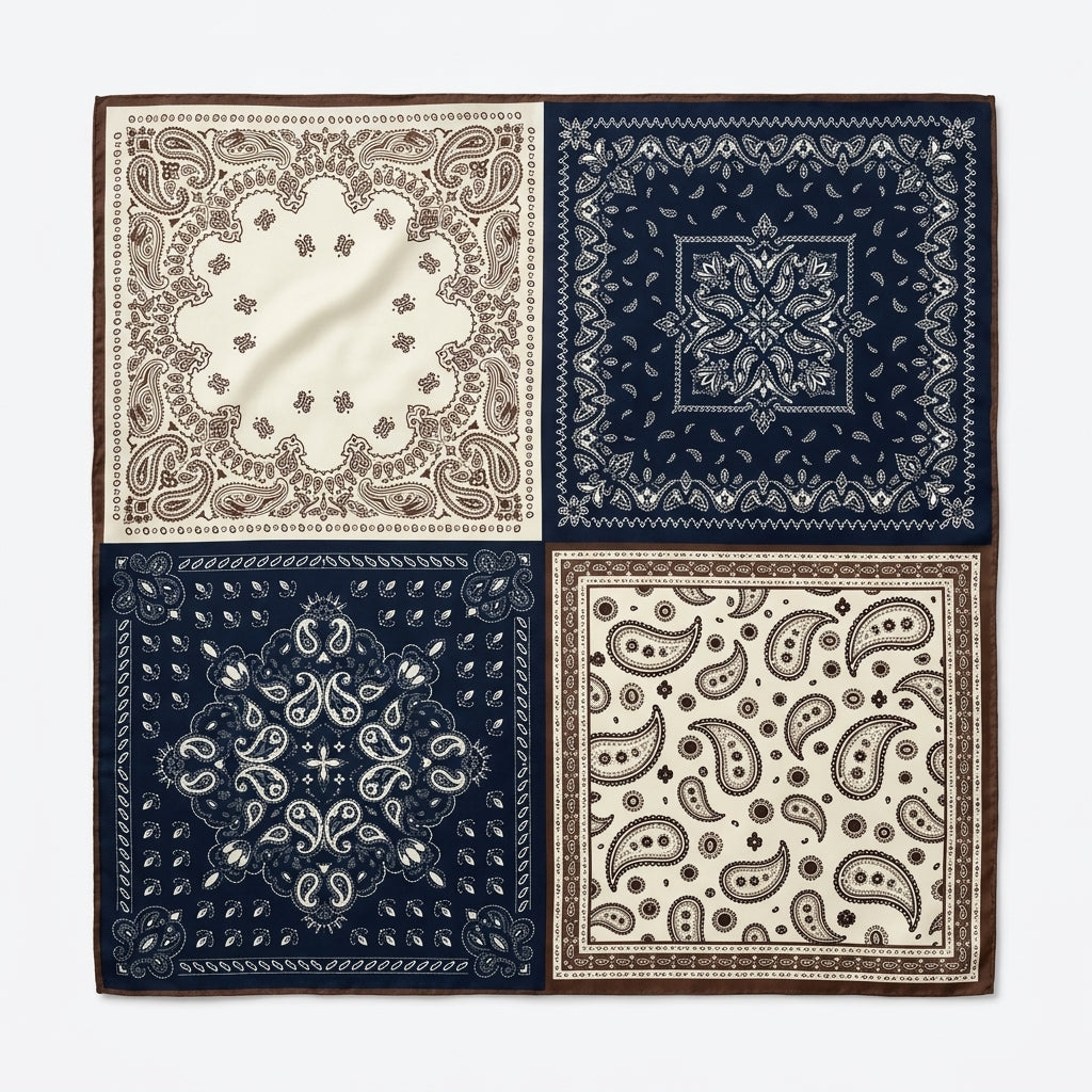Wendbarer Woll-Seiden-Schal mit Paisley-Muster
