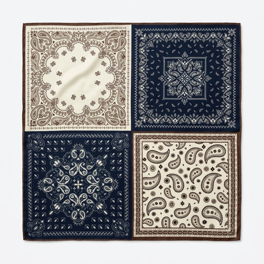 Wendbarer Woll-Seiden-Schal mit Paisley-Muster
