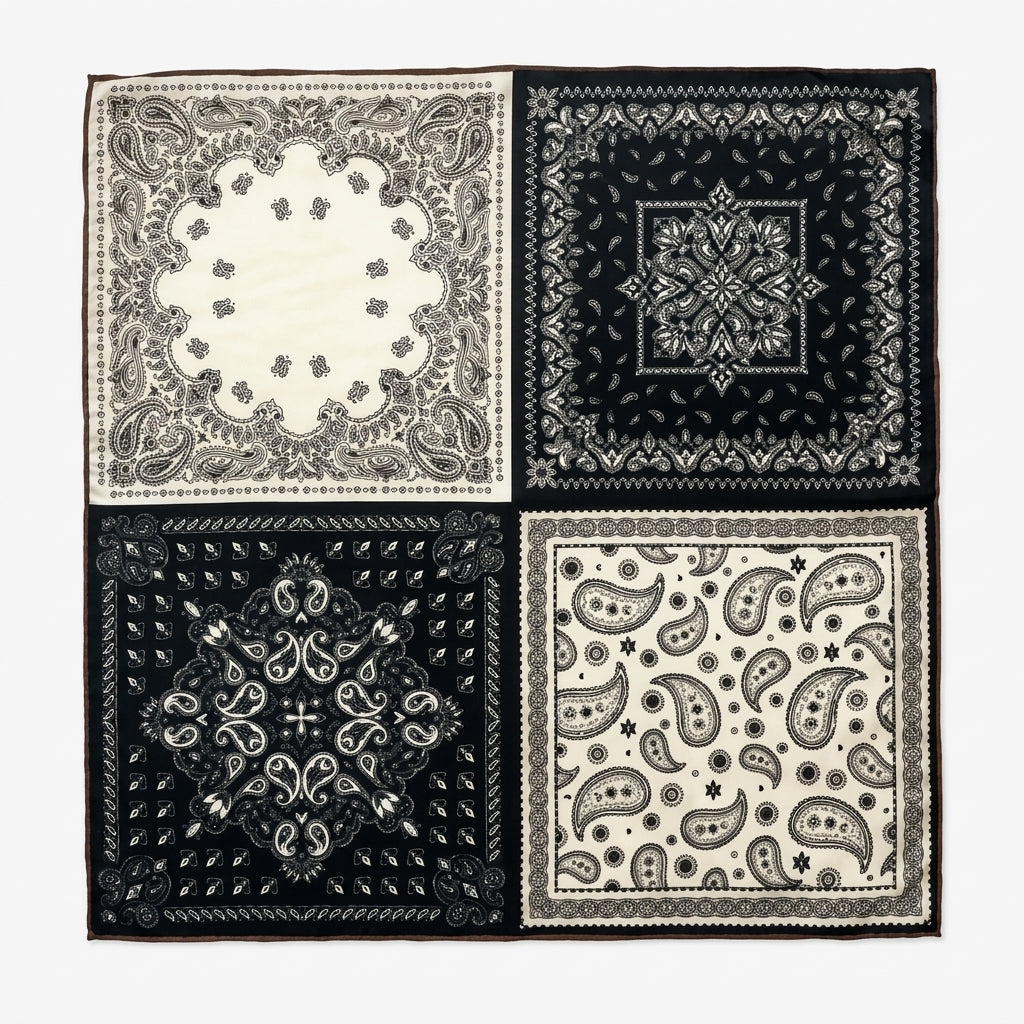 Wendbarer Woll-Seiden-Schal mit Paisley-Muster